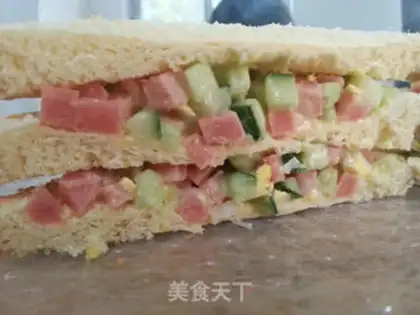 Make Ham corn salad sandwich step 10
