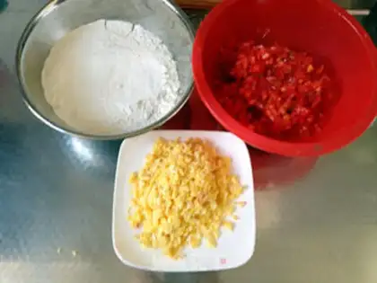 Make Tomato egg dumplings step 2