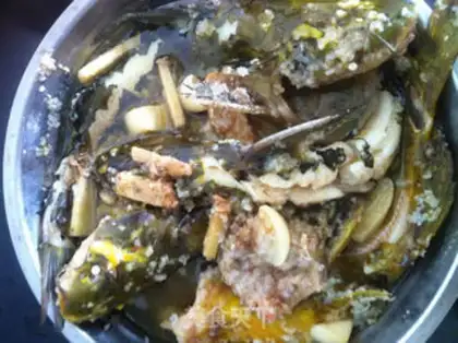 Make Powdered yellowfish step 2