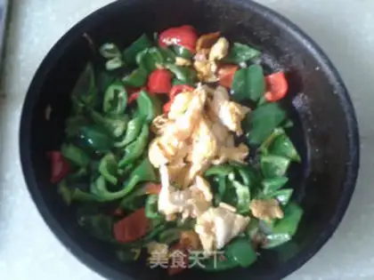 Make Double chili fried eggs step 6