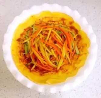 Make Vegetable egg burrito step 12