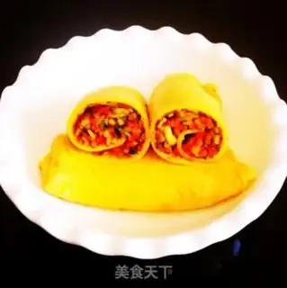 Make Vegetable egg burrito step 17