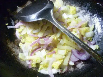 Make Onion onion potatoes, cabbage step 10