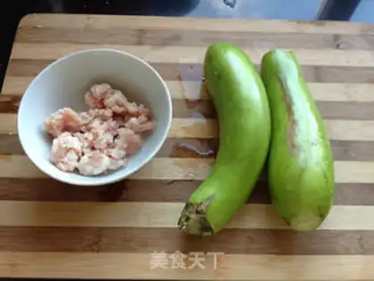 Make Fish, pork and eggplant step 0