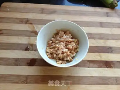 Make Fish, pork and eggplant step 1