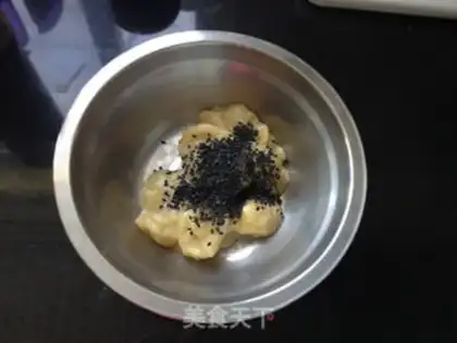 Make Banana sesame waffles step 2
