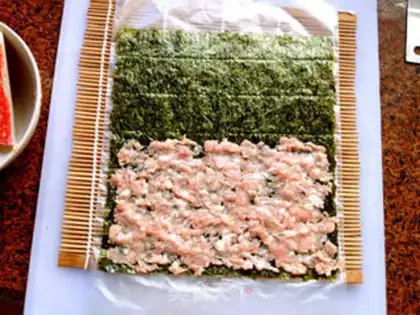 Make Crab rolls step 1