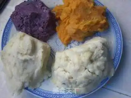 Make Three-colour potato mashed cake step 4
