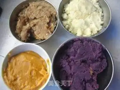 Make Three-colour potato mashed cake step 8