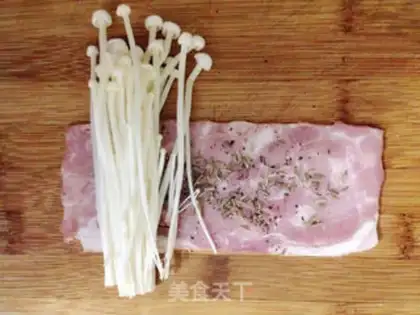 Make Bacon pins and mushrooms step 5