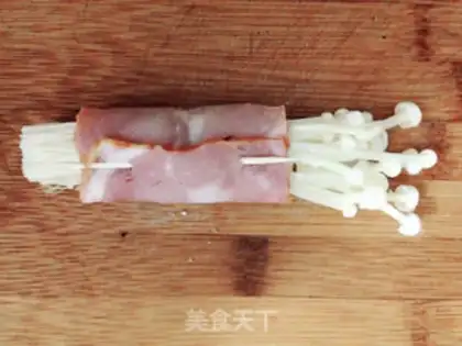 Make Bacon pins and mushrooms step 6
