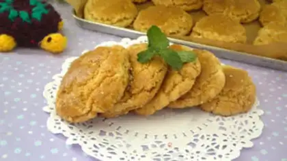 Make Sesame peaches step 6