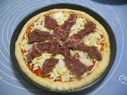 Make Black pepper beef pizza step 12