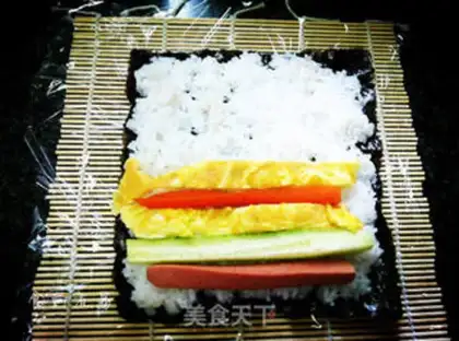 Make Simple sushi rolls step 7