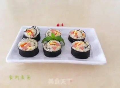 Make Simple sushi rolls step 14