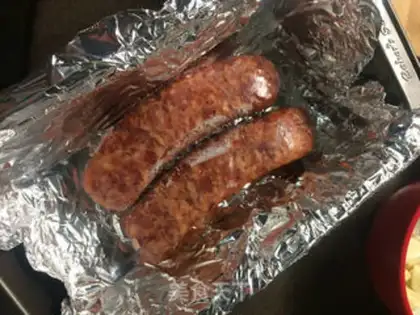 Make Shrimp sausage cheese step 1