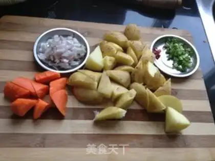 Make Fried potato horn wings step 2
