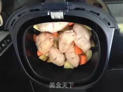 Make Fried potato horn wings step 4