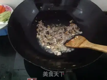 Make Mushroom beef bean sauce step 2