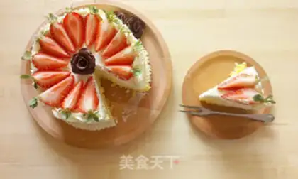 Make Strawberry cream cake step 15