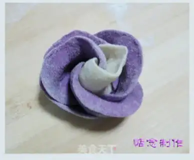 Make Purple rose rolls step 11