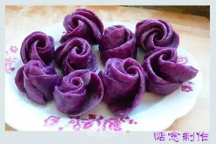Make Purple rose rolls step 12