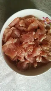 Make Sweet pepper onion fried meat step 0