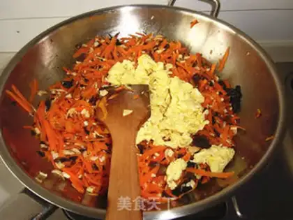 Make Carrot shrimp bag step 5