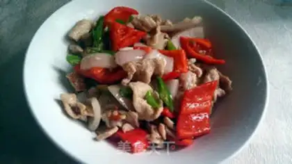 Make Sweet pepper onion fried meat step 6