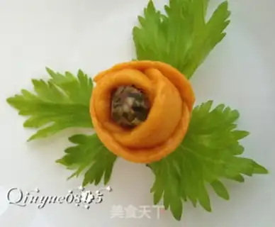 Make Pumpkin rose buns step 11