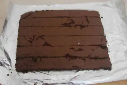 Make Chocolate-year-old wheel cake step 6