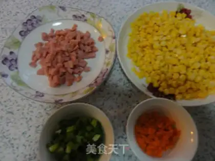 Make Sweet ham corn step 1
