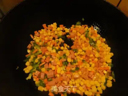 Make Sweet ham corn step 3