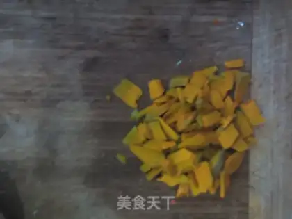 Make Red-tree pumpkin porridge step 1