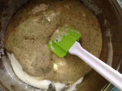 Make Red sugar, black sesame ricin step 6