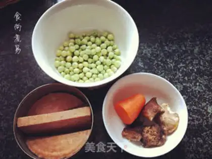 Make Peas and ham and mushrooms step 0