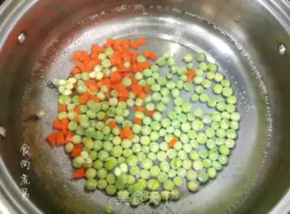 Make Peas and ham and mushrooms step 3
