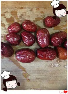 Make The red date of the rice show step 3