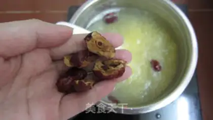 Make Red sugar rice congee step 3