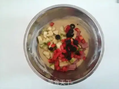 Make French vegetable salt cake step 5