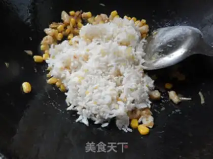 Make Shrimp corn fried rice step 9