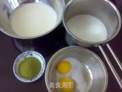 Make Green tea cream ice cream step 0