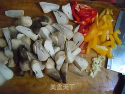 Make Sweet pepper mushrooms step 1