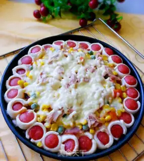 Make Corn bacon tuna pizza step 15