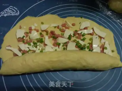 Make Cheese ham bread step 9