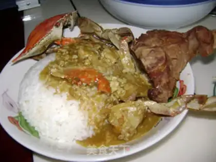 Make Gold curry crab step 18