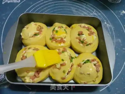 Make Cheese ham bread step 14
