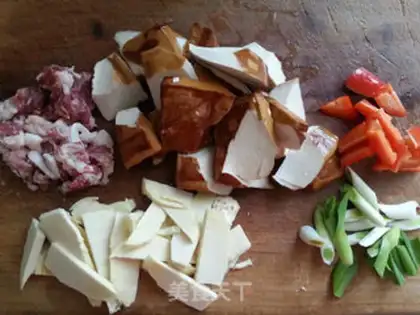 Make Secret stew tofu dry step 1