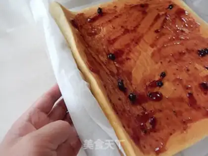 Make Blueberry jam cake roll step 16