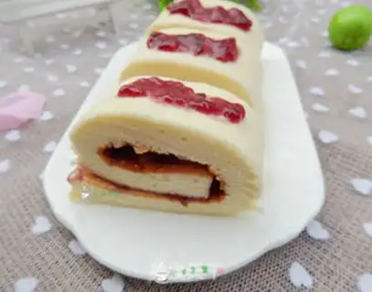 Make Blueberry jam cake roll step 18
